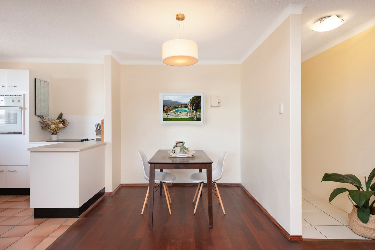 Full city views from a smart two-bedroom apartment