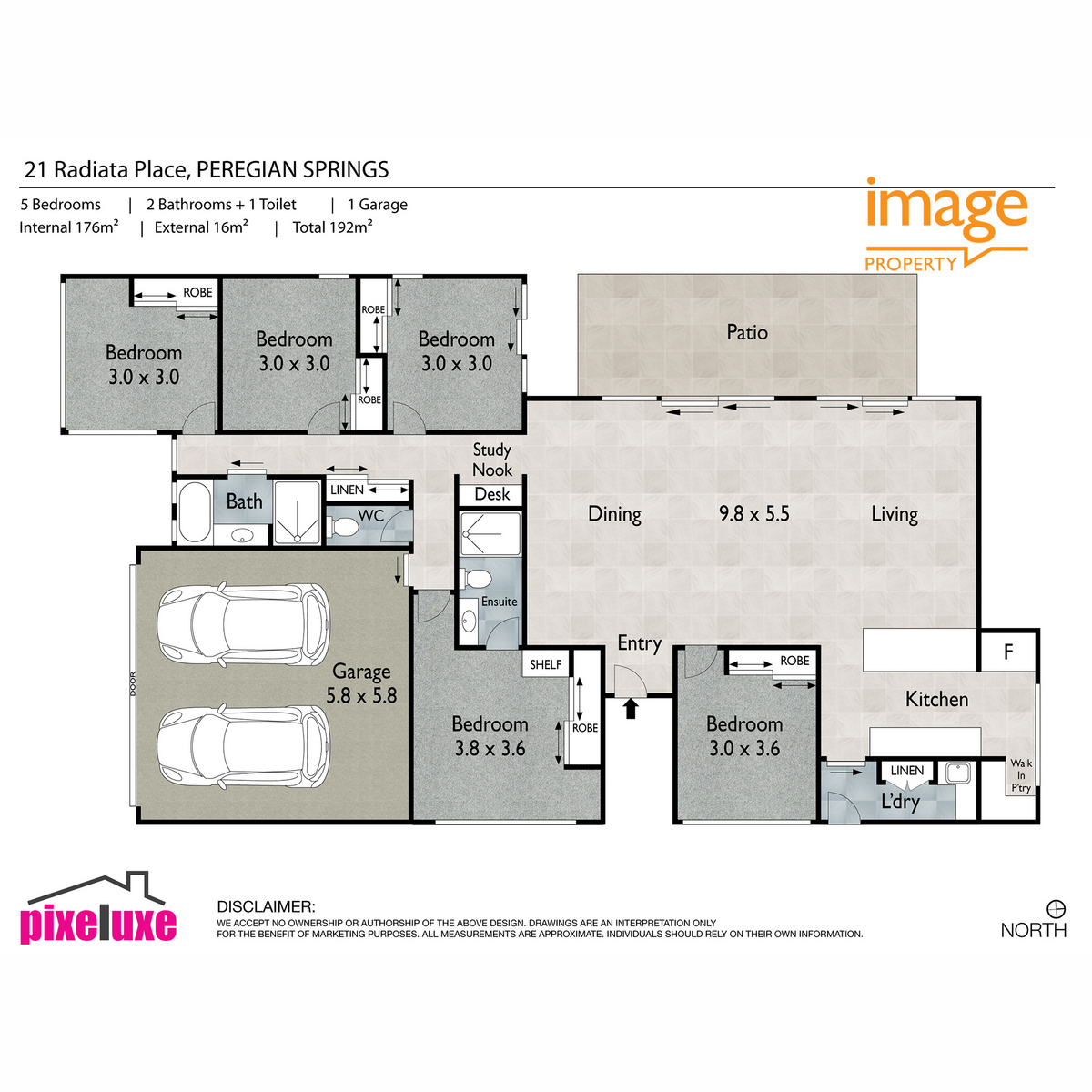 Floorplan for 21 Radiata Place, PEREGIAN SPRINGS  QLD  4573