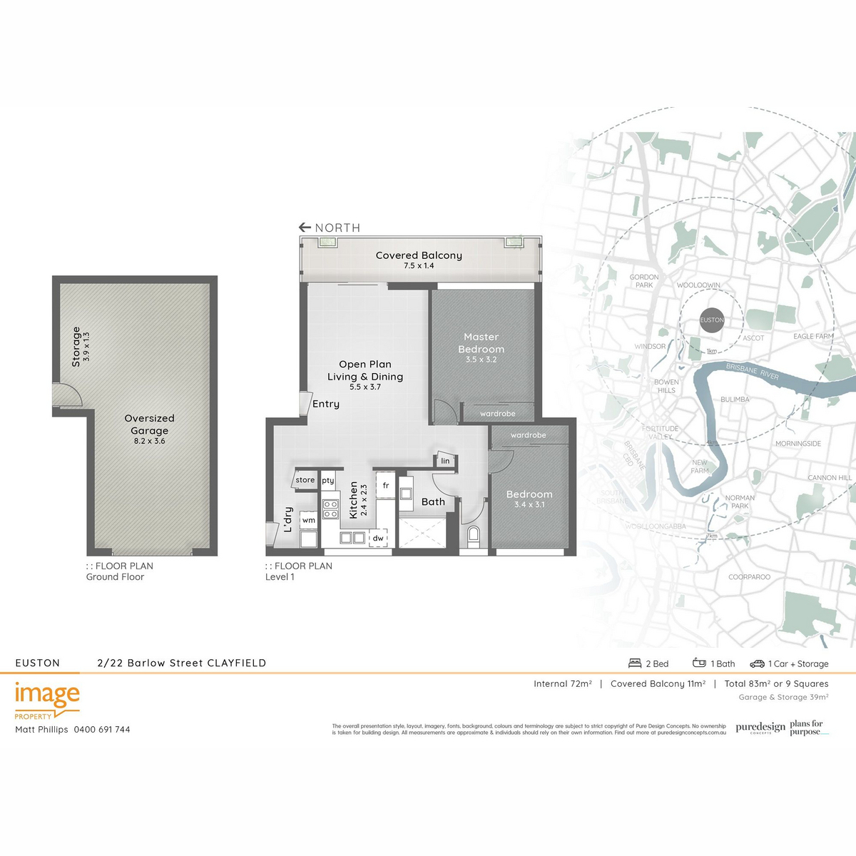 Floorplan for 2/22 Barlow Street, CLAYFIELD  QLD  4011