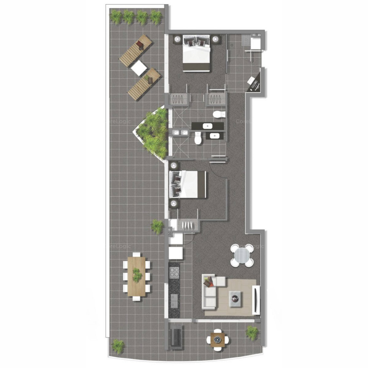 Floorplan for 501/16 Merivale Street, South Brisbane  QLD  4101