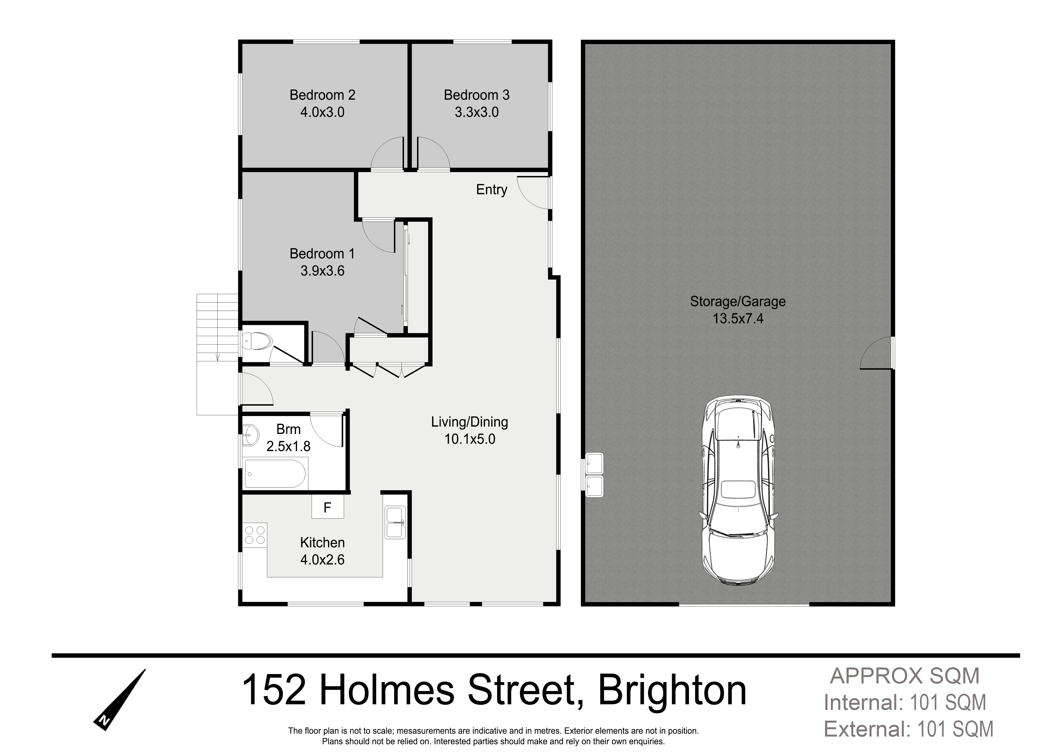 Floorplan for 152 Holmes Street, Brighton  QLD  4017