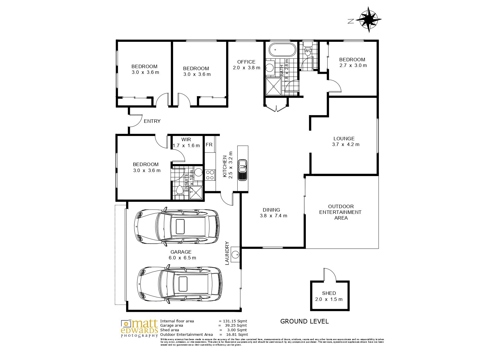 Floorplan for 19 Cassidy Terrace, Mount Kynoch  QLD  4350