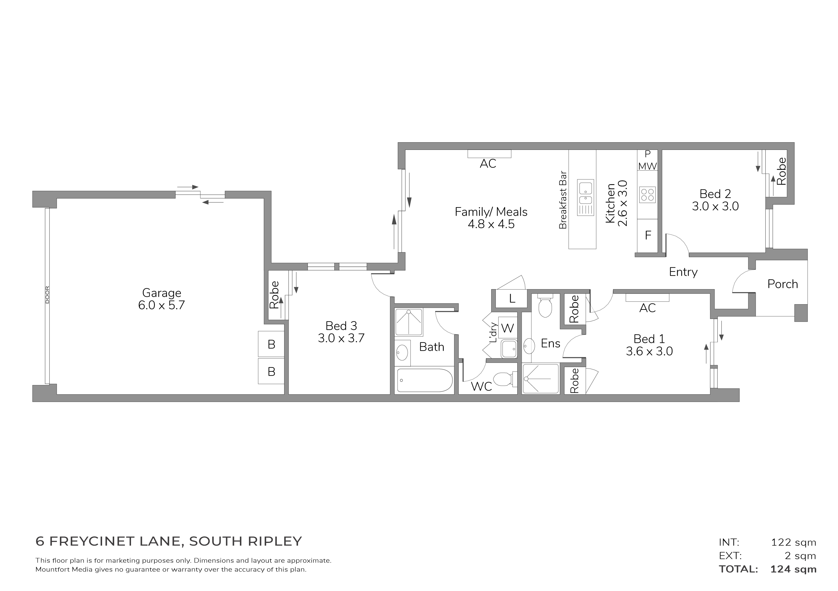 Floorplan for 6 Freycinet Lane, South Ripley  QLD  4306