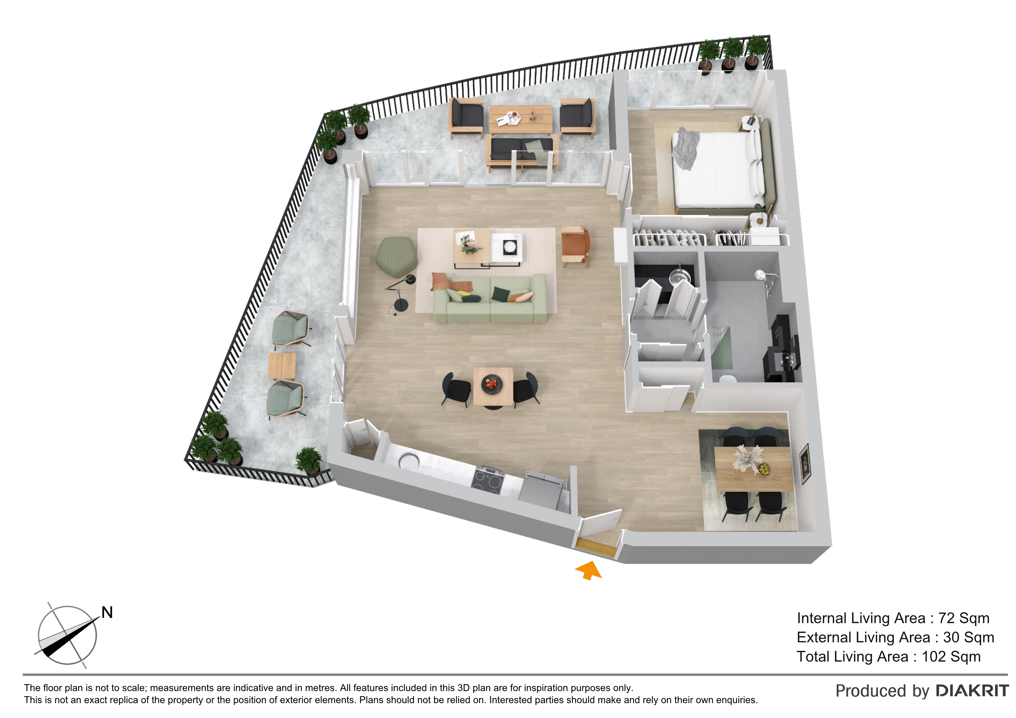 Floorplan for 1084/18 Manning Street, Milton  QLD  4064