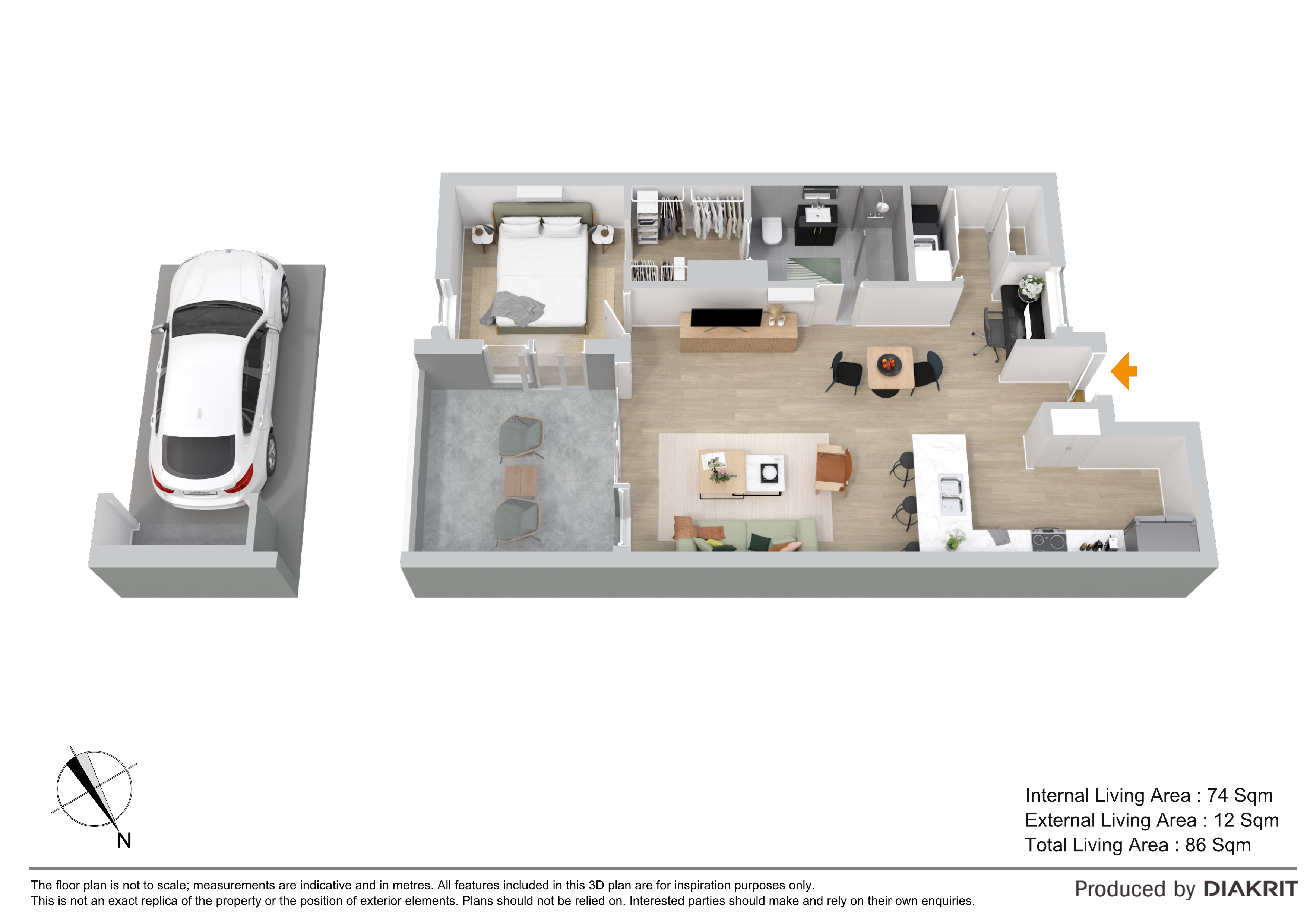 Floorplan for 204/133 Clarence Road, Indooroopilly  QLD  4068