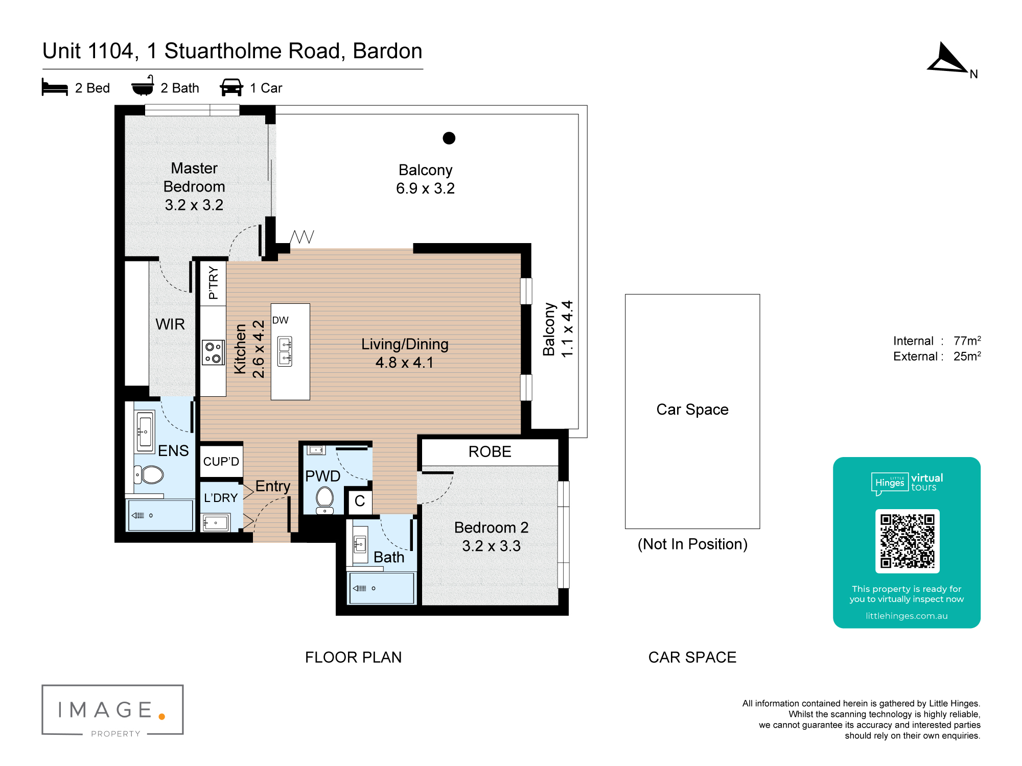 Floorplan for 1104/1 Stuartholme Road, Bardon  QLD  4065